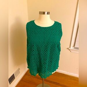 24W Embroidered Kelly Green elevated Tank from Talbots